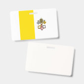 Badge Drapeau de la Cité du Vatican (Avant & arrière)