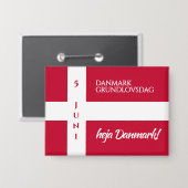 Badge Drapeau de la fête nationale danoise Danmark Grund (Recto/Verso)