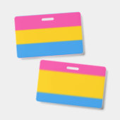 Badge Drapeau de la fierté pansexuelle de Falln (Avant & arrière)