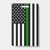 Badge Drapeau de la fine ligne verte : vétérans militair (Arrière)