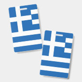 Badge Drapeau de la Grèce (Avant & arrière)