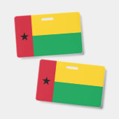 Badge drapeau de la Guinée-Bissau (Avant & arrière)