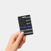 Badge Drapeau de la ligne mince bleue de police (Manuel / portable)