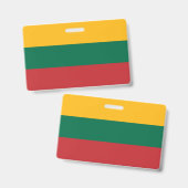 Badge Drapeau de la Lituanie (Avant & arrière)