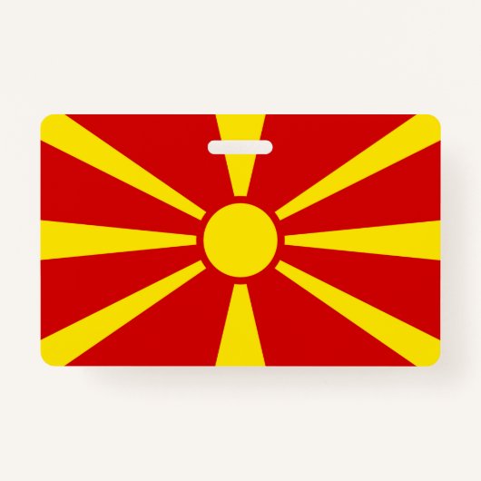 Badge Drapeau de la Macédoine du Nord (Devant)