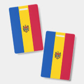 Badge Drapeau de la Moldavie (Avant & arrière)