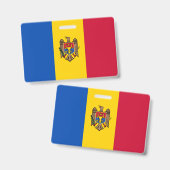 Badge Drapeau de la Moldavie (Avant & arrière)