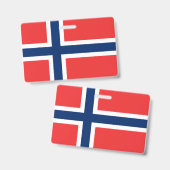 Badge Drapeau de la Norvège (Avant & arrière)