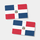 Badge drapeau de la République dominicaine (Avant & arrière)