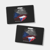 Badge Drapeau de la République tchèque (Avant & arrière)