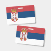 Badge Drapeau de la Serbie (Avant & arrière)