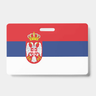 Badge drapeau de la Serbie
