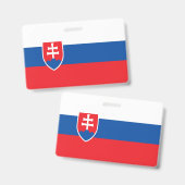Badge Drapeau de la Slovaquie (Avant & arrière)