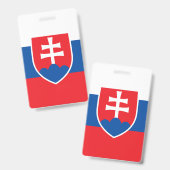 Badge Drapeau de la Slovaquie (Avant & arrière)
