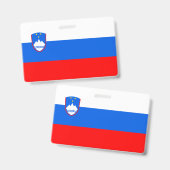 Badge Drapeau de la Slovénie (Avant & arrière)