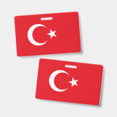 Badge Drapeau de la Turquie (Avant & arrière)