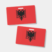 Badge Drapeau de l'Albanie (Avant & arrière)