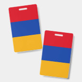 Badge Drapeau de l'Arménie (Avant & arrière)