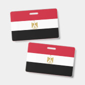 Badge Drapeau de l'Égypte (Avant & arrière)