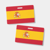 Badge Drapeau de l'Espagne (Avant & arrière)