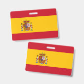 Badge Drapeau de l'Espagne (Avant & arrière)