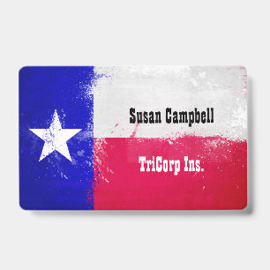 Badge Drapeau de l'État du Texas en détresse