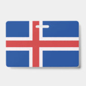 Badge Drapeau de l'Islande (Arrière)