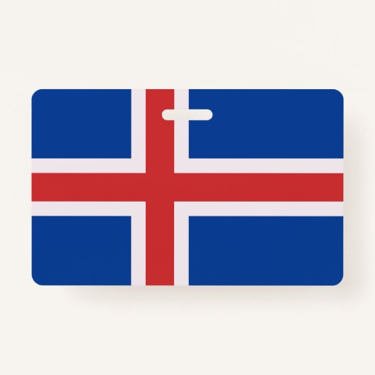Badge Drapeau de l'Islande (Devant)