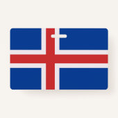Badge Drapeau de l'Islande (Dos)