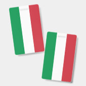 Badge Drapeau de l'Italie (Avant & arrière)