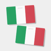 Badge Drapeau de l'Italie (Avant & arrière)
