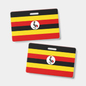 Badge Drapeau de l'Ouganda (Avant & arrière)