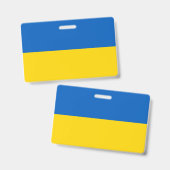 Badge Drapeau de l'Ukraine (Avant & arrière)