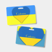 Badge Drapeau de l'Ukraine Bleu Jaune Thunder_Cove (Avant & arrière)