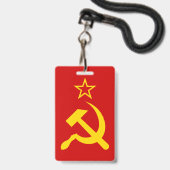 Badge Drapeau de l'URSS - Drapeau de l'Union soviétique (Avant avec lanière)