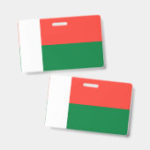 Badge Drapeau de Madagascar (Avant & arrière)