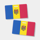 Badge Drapeau de Moldavie (Avant & arrière)