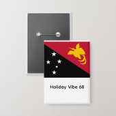 Badge drapeau de papoua nouvelle guinée (Recto/Verso)