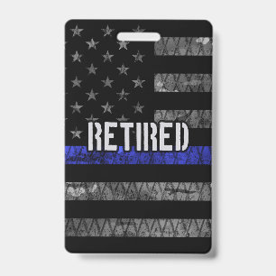 Badge Drapeau de police à la retraite en détresse