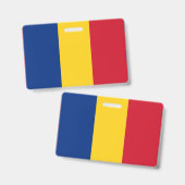 Badge Drapeau de Roumanie (Avant & arrière)