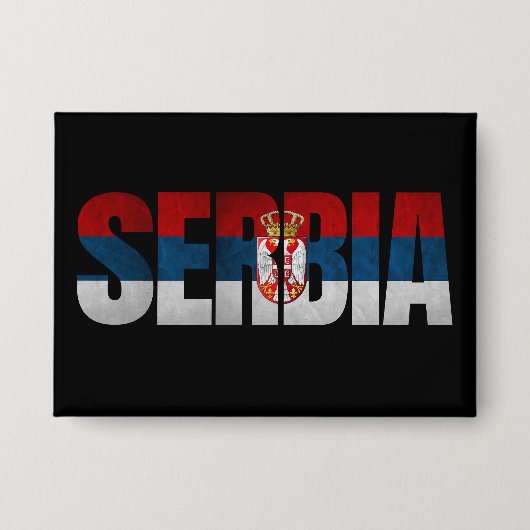 Badge Drapeau de Serbie / Drapeau serbe (Recto)