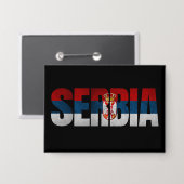 Badge Drapeau de Serbie / Drapeau serbe (Recto/Verso)