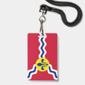 Badge Drapeau de St. Louis, Missouri (Avant avec lanière)