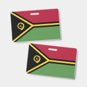 Badge Drapeau de Vanuatu (Avant & arrière)