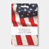 Badge Drapeau des États-Unis en gros plan (Arrière)