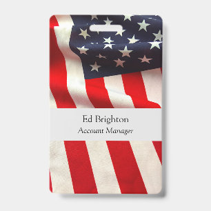 Badge Drapeau des États-Unis en gros plan