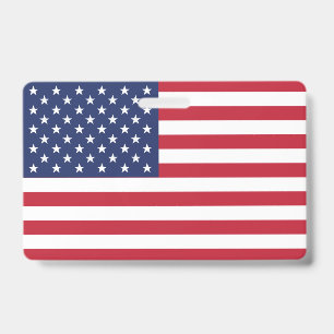 Badge Drapeau des États-Unis en plein envol : Symbole de
