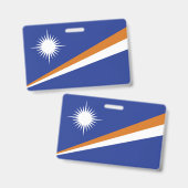 Badge Drapeau des Îles Marshall (Avant & arrière)