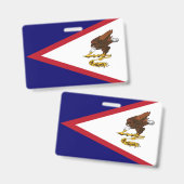 Badge Drapeau des Samoa américaines (Avant & arrière)