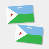 Badge Drapeau Djibouti (Avant & arrière)